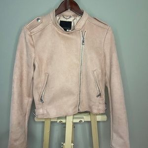 Dusty Rose Vegan Suede Bomber Jacket - Banana Republic